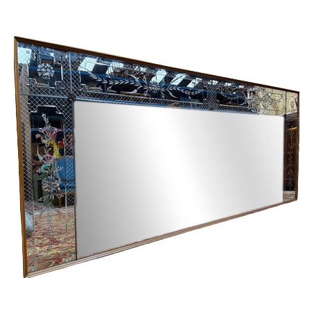 Art Nouveau Venetian Bistro Mirror For Sale