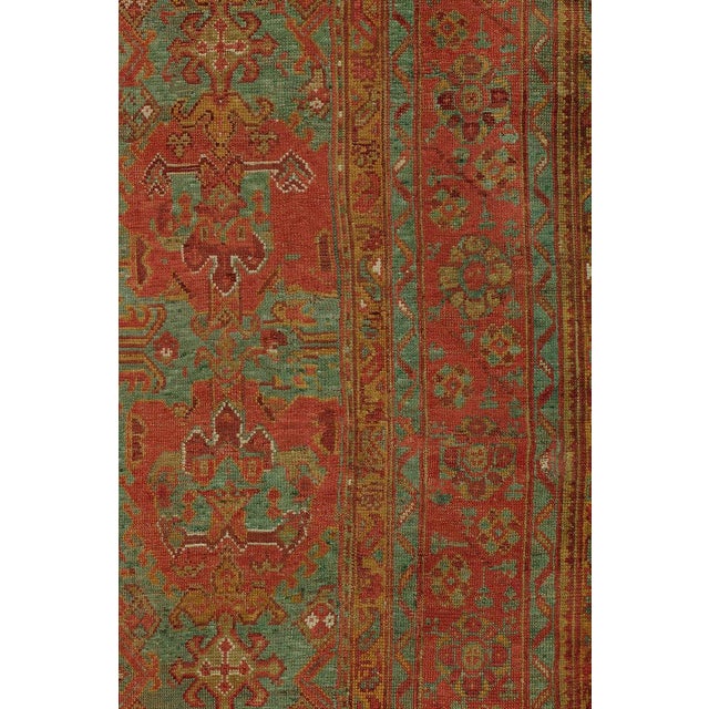 Zabihi Collection Palace Size Antique Turkish Oushak Rug For Sale - Image 4 of 10
