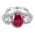 Gia Certified Burma Cabochon Ruby 5.85 Carat Diamond 3.45 Carat 18 Karat Ring Size 6.5 For Sale