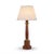 Neo-Classical Turned Wood and Brass Column Table Lamp with Pleated Shade, 1950s For Sale - Image 11 of 11
