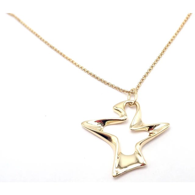 Georg Jensen Bird 18K Yellow Gold Pendant Necklace 2000 Metal: 18k Yellow Gold Pendant Size: 35mm x 31mm Chain: Length:...