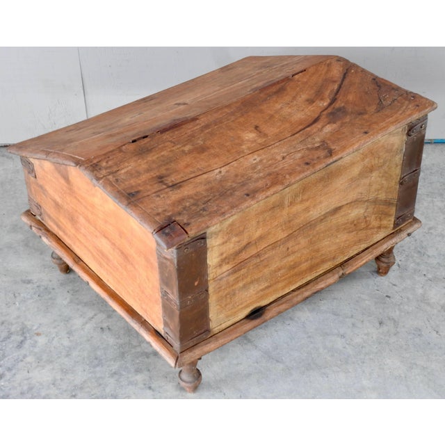 19th Century Spanish Childrens Lift Top Writing Desk For Sale - Image 10 of 11