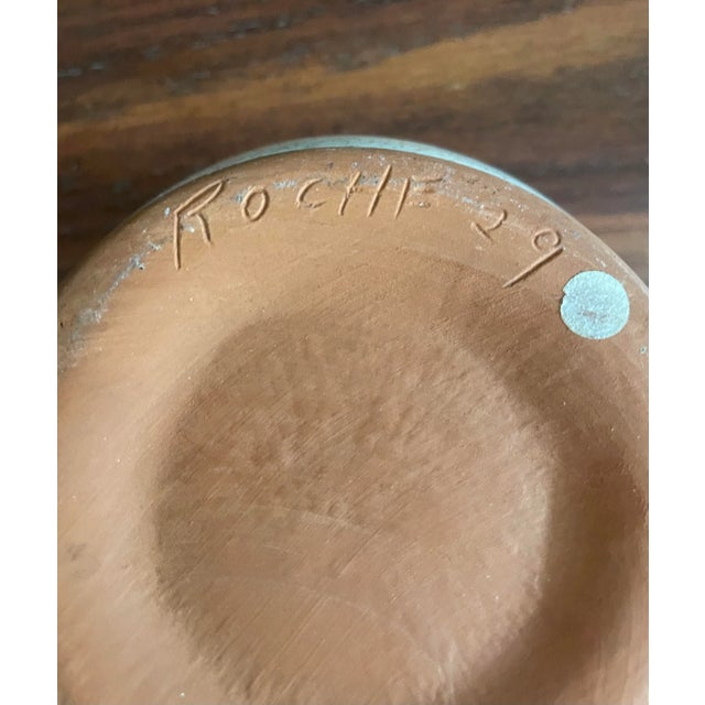 Ceramic Vintage Walter Sullivan Roche Mid Century Modern Terra Cotta Bowl For Sale - Image 7 of 8