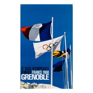 Olympia Grenoble Poster, 1968 For Sale