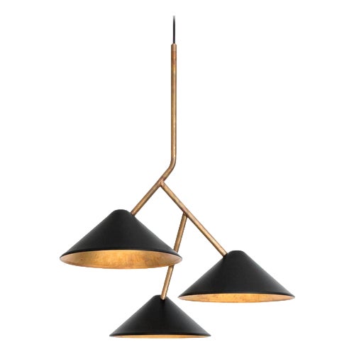 Black Brass Grenverk Ceiling Lamp by Johan Carpner for Konsthantverk Tyringe For Sale