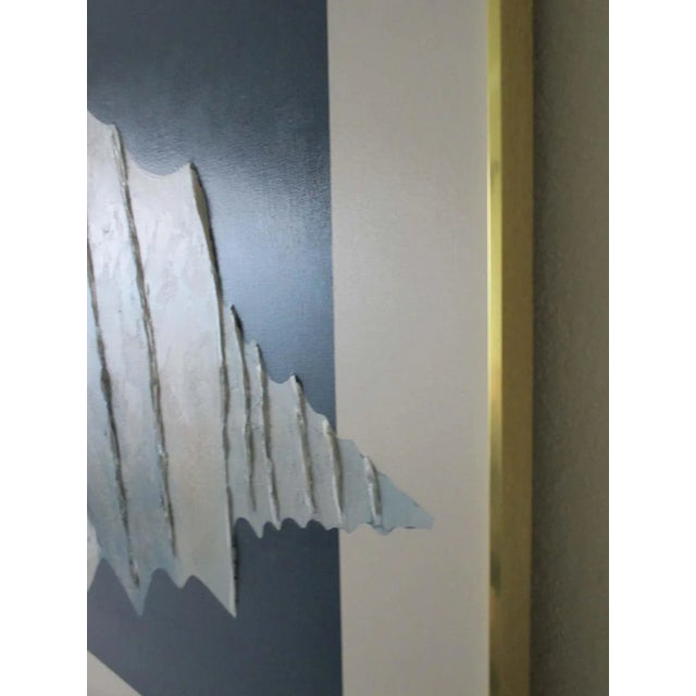 Metal Mid 20th Century Lee Reynolds Seashell Painting, Framed For Sale - Image 7 of 12