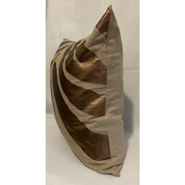 Contemporary Contemporary Copper Metallic Animal Print Accent Pillow Cover For Sale - Image 3 of 6