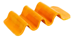 Medium Orange Wavy Plate by Laura Rubio Bañón