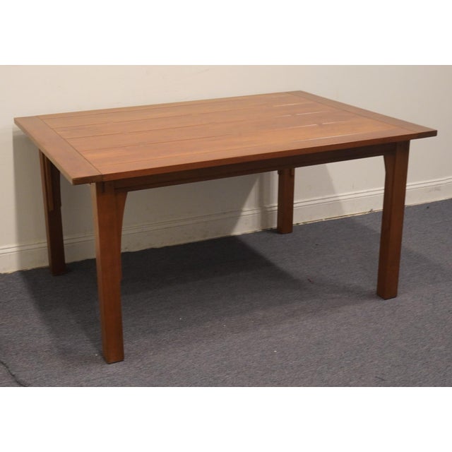 Mission Stickley Furniture Solid Cherry Mission Style Arts & Crafts 60" Dining Table 91-799 For Sale - Image 3 of 7