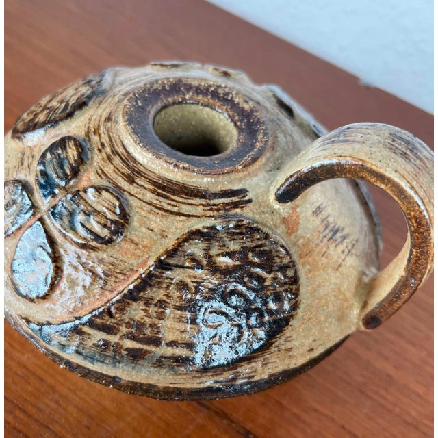 Mid-Century Modern Danish Studio Pottery Mushroom Candleholder in Stoneware by Haico Nitzsche for Søholm, 1960s For Sale - Image 12 of 18