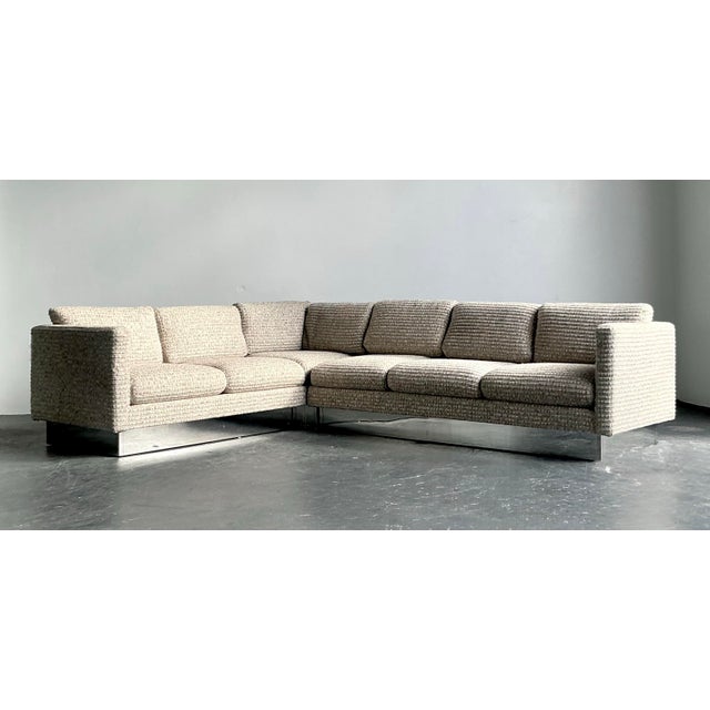 Vintage Boho Milo Baughman for Forecast Furniture Sectional Sofa For Sale - Image 12 of 12