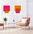 The Interaction of Gold and Deep Pink by Liz Roache (gold and deep pink) This Modern, Mid Century, Contemporary Fine Art...