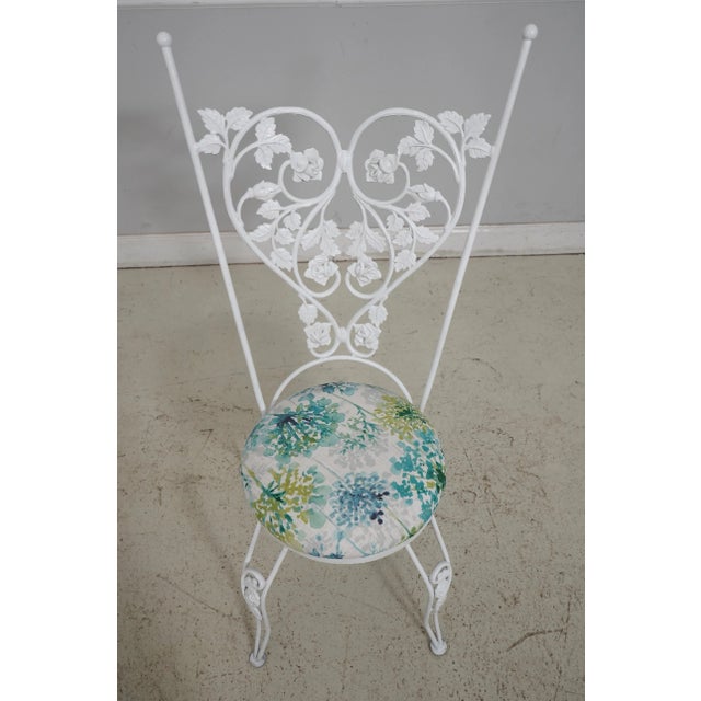 Metal Vintage Iron Dining Room Table & 4 Chairs For Sale - Image 7 of 12