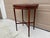 1930s 1930s Regency-Style Mahogany Oval Side Table With Cross-Stretcher Base For Sale - Image 5 of 11
