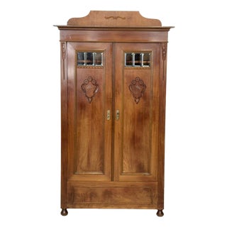 Gründerzeit Wooden Wardrobe, 1900s For Sale