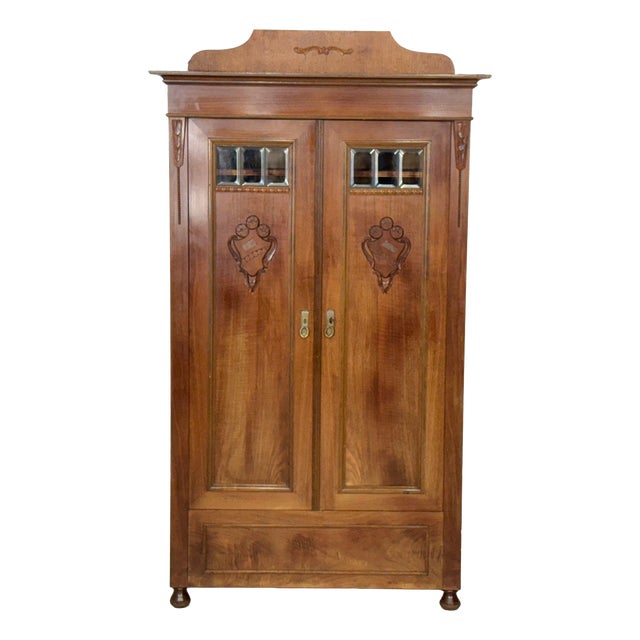 Gründerzeit Wooden Wardrobe, 1900s For Sale