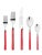 Contemporary Mepra Fantasia 5-Piece Flatware Set, Red For Sale - Image 3 of 4