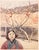 A stunning original period small antique full-color print of Japan "A Japanese Girl in Plum Color" by Mortimer Menpes...