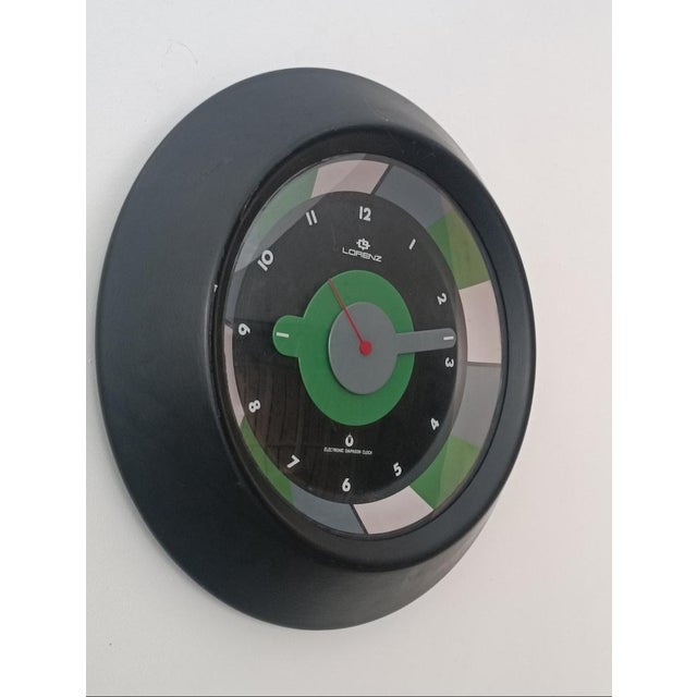 Magnificent Arcobaleno wall clock designed by Albert Leclerc for Lorenz. Milan, Italy, 1969. A very rare piece, exhibited...