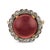 Victorian Late 19th Century Victorian 5.00 Carat Garnet Diamond 18k Yellow Gold Cluster Ring, Size 4.75 For Sale - Image 3 of 6