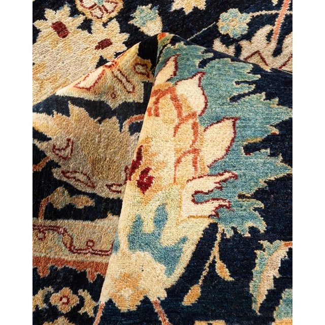 Textile Mogul, One-of-a-Kind Hand-Knotted Area Rug in Blue, 6' 2" x 9' 1" For Sale - Image 7 of 8
