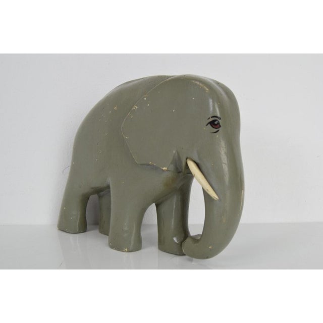 Art Deco Sculpture Wood Elephant, 1930s For Sale - Image 4 of 16