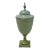 Vintage Ceramic Olive Painted Urn W/Lid For Sale