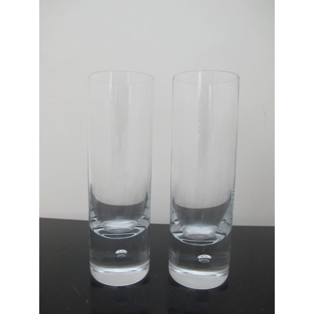 Kosta Boda Clear Pippi Suspended Bubble 6 7/8" Skinny Tumbler Glass Set of 4 For Sale In Portland, OR - Image 6 of 6