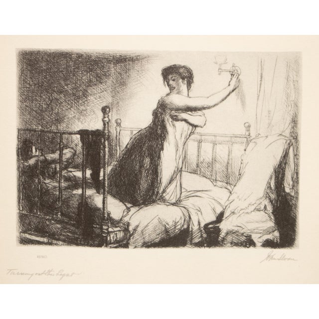 An excellent First Edition period black and white offset lithograph (print) after engraving "Subway Stairs " by American...