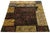 Green Modern Hand-Knotted Wool Area Rug – Abstract Botanical Floral Burst & Patchwork For Sale - Image 8 of 12