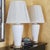 Pair of Vintage White Ceramic Urn Form Table Lamps With Gold Bases and Pleated Shades For Sale - Image 18 of 18