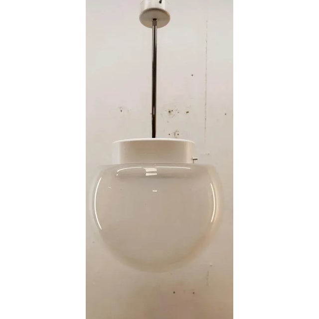 Italian Satin Glass Suspension For Sale - Image 11 of 11