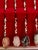 Vintage Barasch Aco Inox Semi Precious Stone Cocktail Forks- Set of 6 For Sale In Los Angeles - Image 6 of 11