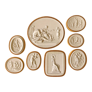 Antique Italian Grand Tour Plaster Intaglios - Set of 8 (Group #11)