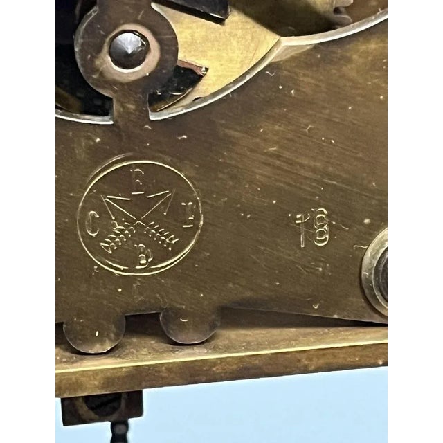 Large Skeleton Clock with Case and Key For Sale - Image 9 of 11