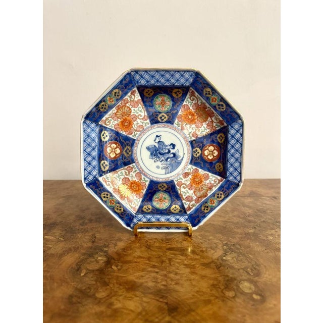 Antique Japanese Imari Hexagonal Plate, 1900 For Sale - Image 6 of 6