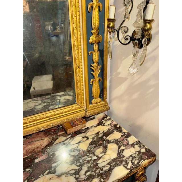18th C. Italian Neoclassical Parcel Gilt Mirror For Sale In Dallas - Image 6 of 7