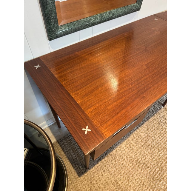 1960s A Mid Century Modern “Accord” Drop Leaf Desk by American of Martinsville, Circa 1960s For Sale - Image 5 of 12