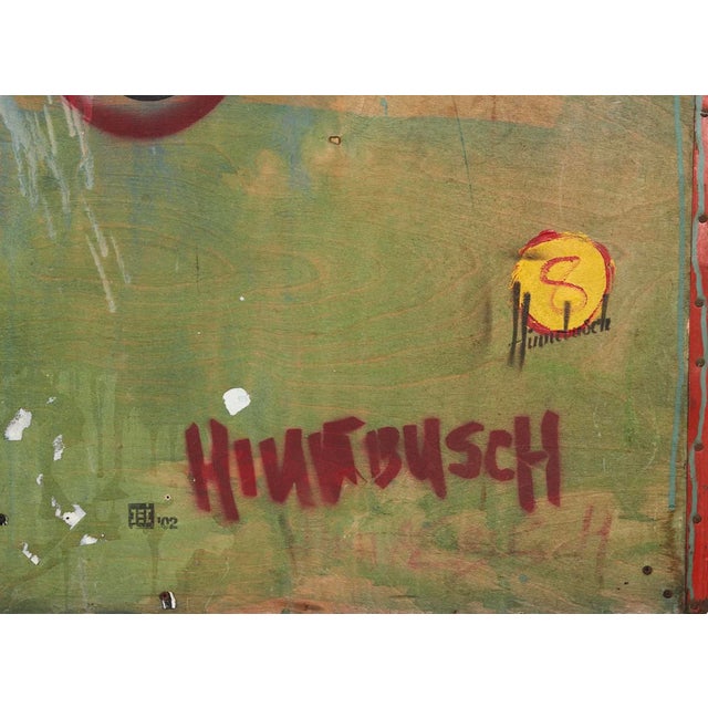 Huge David Hinnebusch Modern Expressionist Art Oil Painting on Panel For Sale - Image 4 of 4