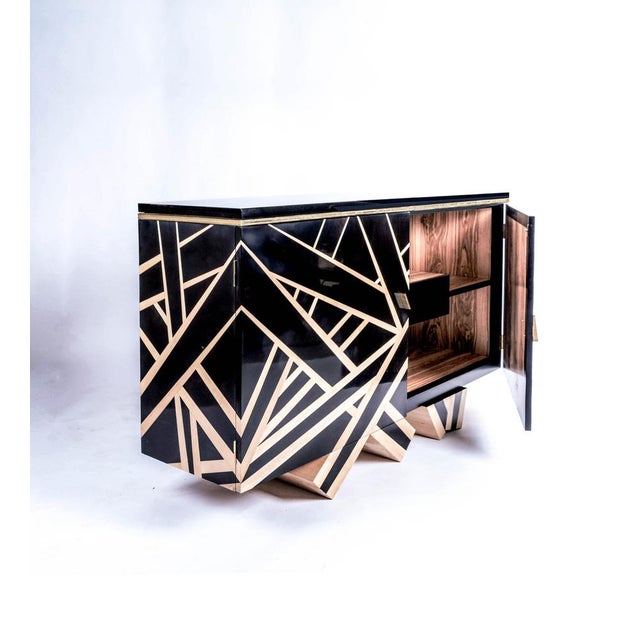 Lines Buffet in Black Pear Wood and White Holly by Aymeric Lefort For Sale - Image 12 of 15