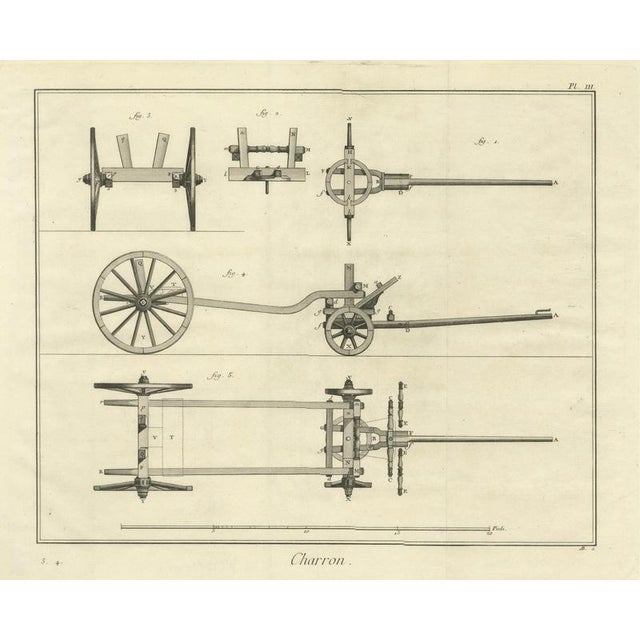 Antique French Wheelwright & Carriage Engineering by Diderot, 1763 For Sale - Image 9 of 9