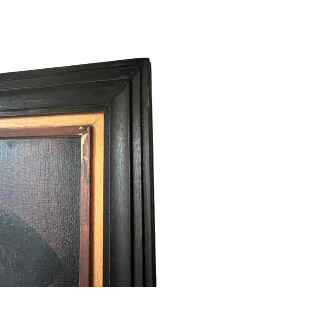 Black Vintage Mid Century Nude French Women Canvas Framed Oil Painting Signed Eddie R 1970s For Sale - Image 8 of 11