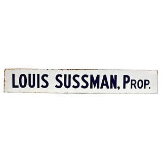 Early-1900s Enamel Metal Sign For Sale