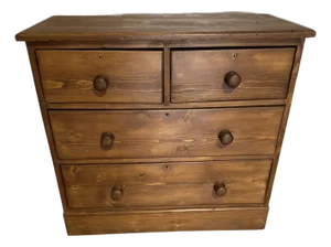 Antique Pine Two Over Two Drawers - Chest of Drawers From England
