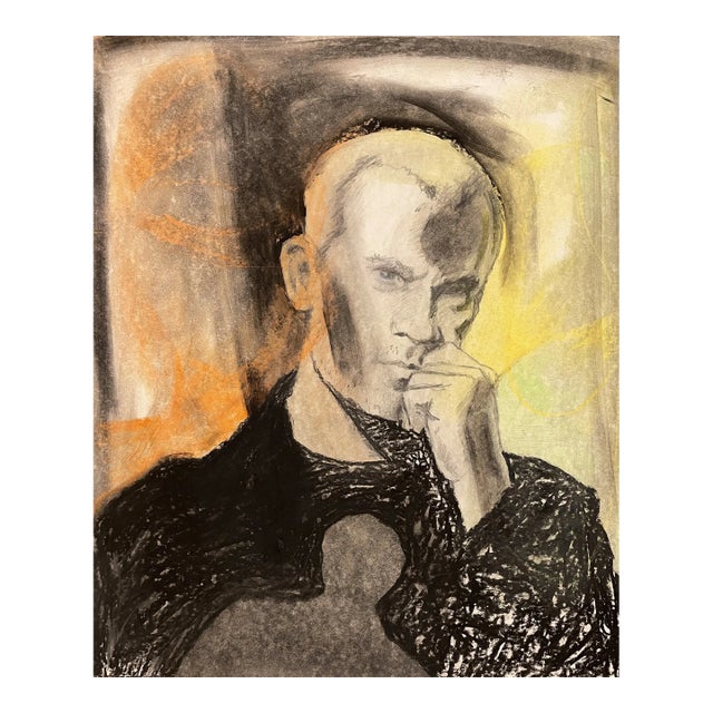 Neil Meitzler Pastel Portrait of Man For Sale