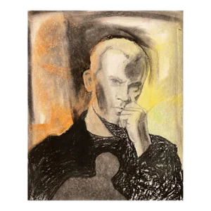 Neil Meitzler Pastel Portrait of Man