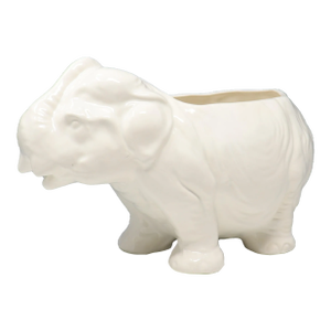 Vintage Italian Blanc De Chine Elephant Planter in the Style of Bassano