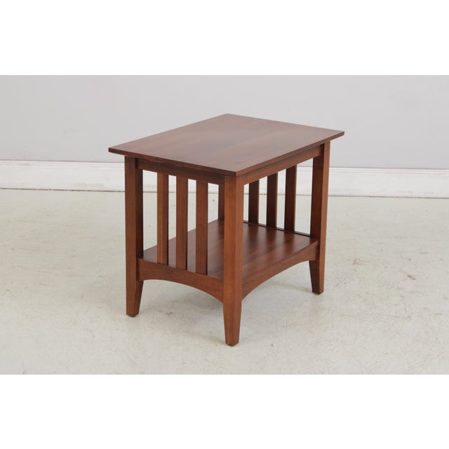 Ethan Allen Ethan Allen Cherry Mission Style End Table For Sale - Image 4 of 15