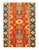 Super Fine KAZAK Design Handmade Hand-knotted rug Hand-Spun Lambswool on a Cotton Foundation Vegetable Dyed This rug is...