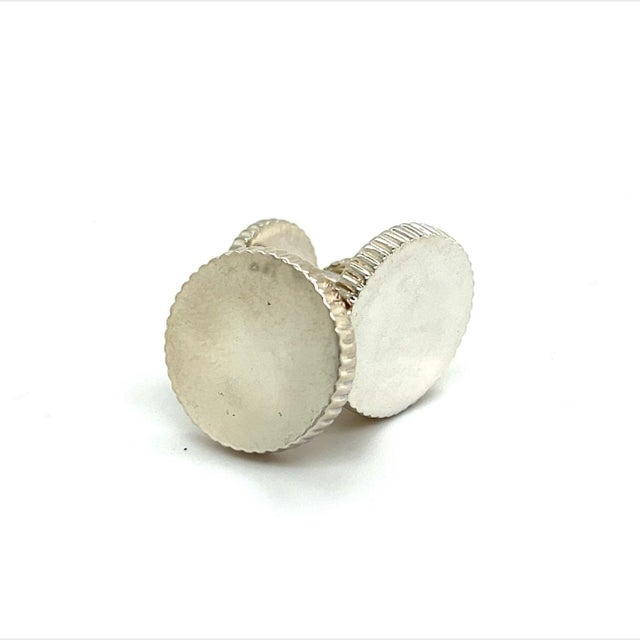 Tiffany & Co Estate Ridged Cufflinks Sterling Silver TIF957 These elegant Authentic Tiffany & Co Men's Cufflinks are made...